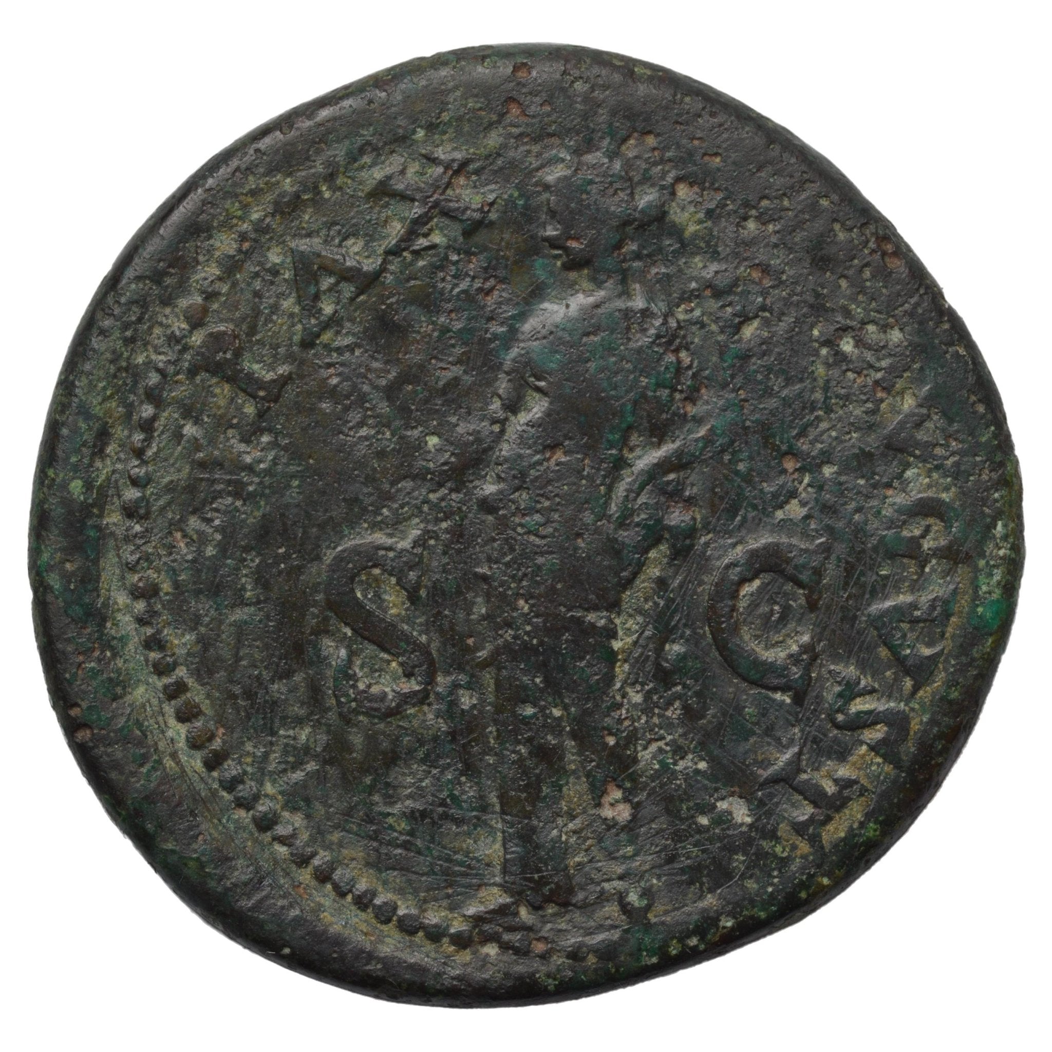 Titus 79-81AD AE Sestertius. Rome. Pax - Premium Ancient Coins - denarius