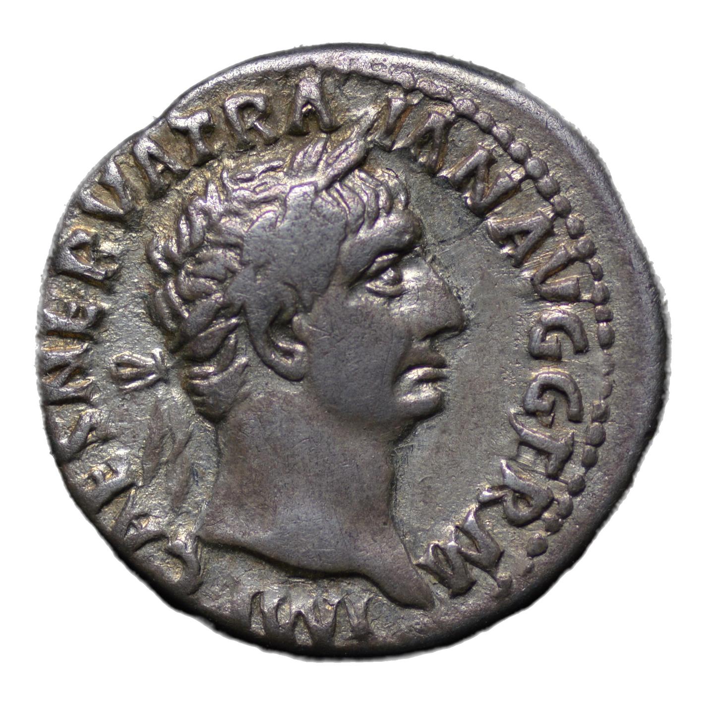 Trajan 98-117AD AR Denarius Rome. Pax Standing - Premium Ancient Coins - denarius