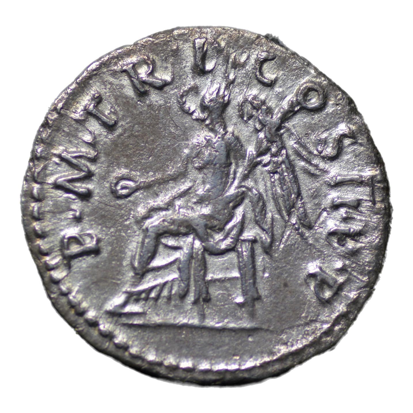 Trajan 98-117AD AR Denarius Rome. Victory Seated - Premium Ancient Coins - denarius