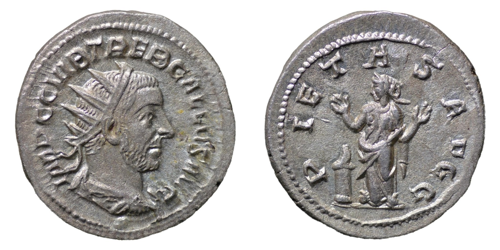 Trebonianus Gallus 251-253AD AR Antoninianus Rome. Pietas - Premium Ancient Coins - antoninianus