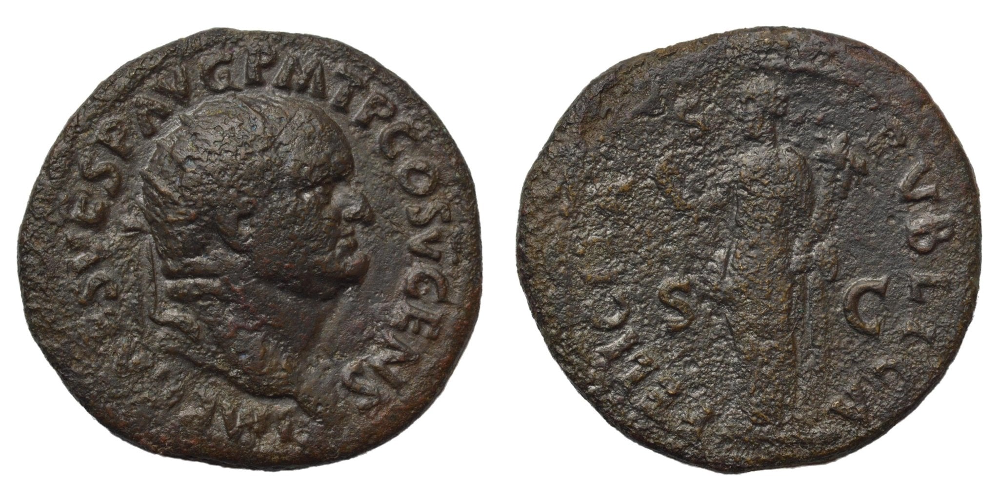 Vespasian 69-79AD. AE Dupondis. Rome. Felicitas - Premium Ancient Coins - Dupondis